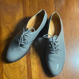 Rebecca Minkoff Charcoal Patent Leather Oxfords